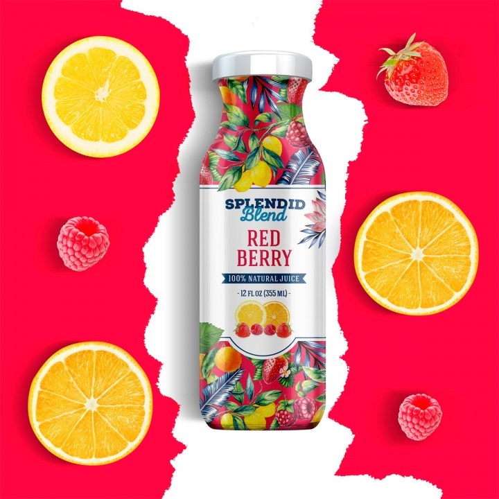 色彩艳丽的果汁品牌包装设计