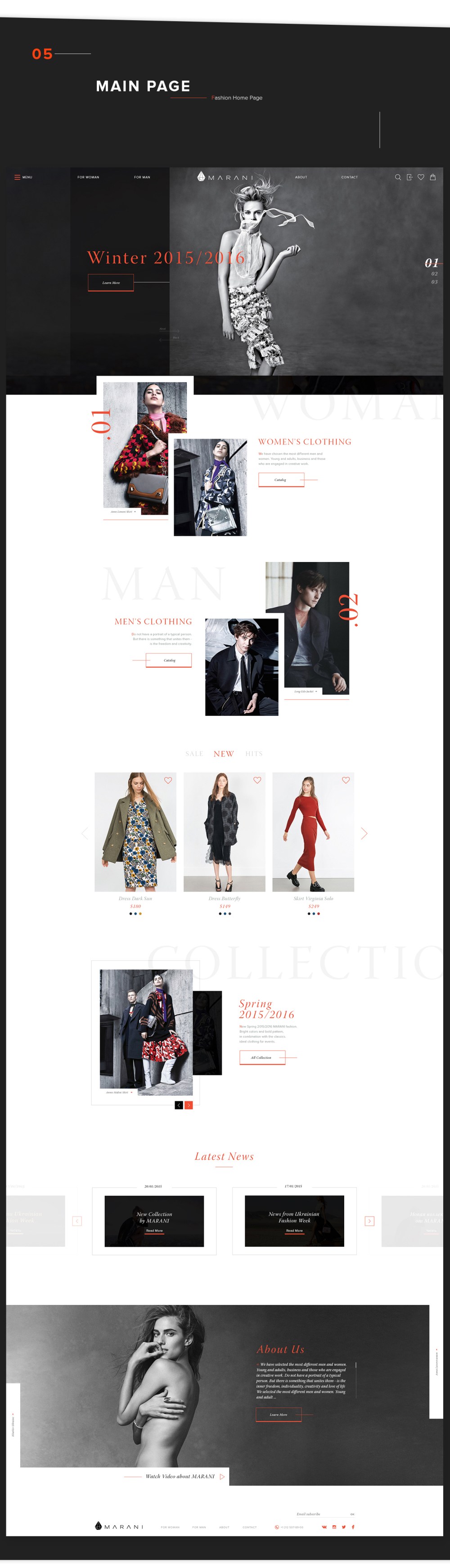 MARANI fashion store website