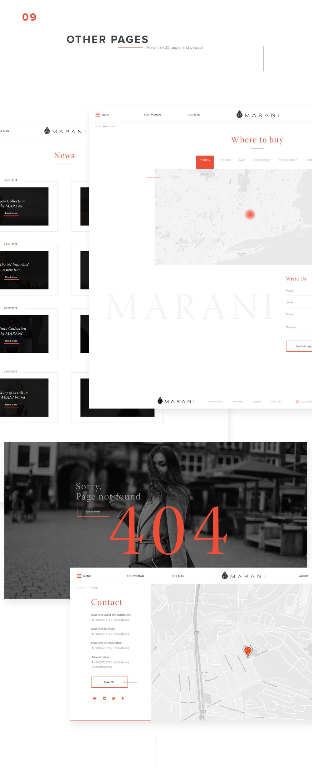 MARANI fashion store website