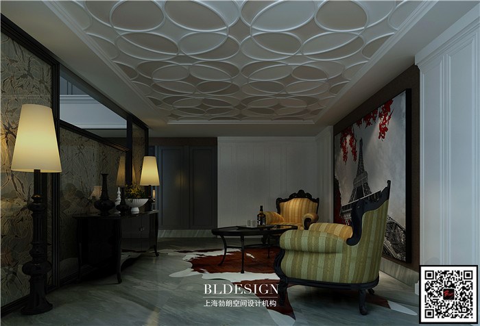 郑州别墅设计公司分享奢华典雅的欧式复式别墅样板房设计效果图