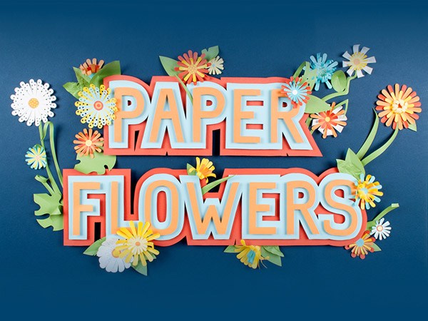 漂亮的花卉艺术字体设计