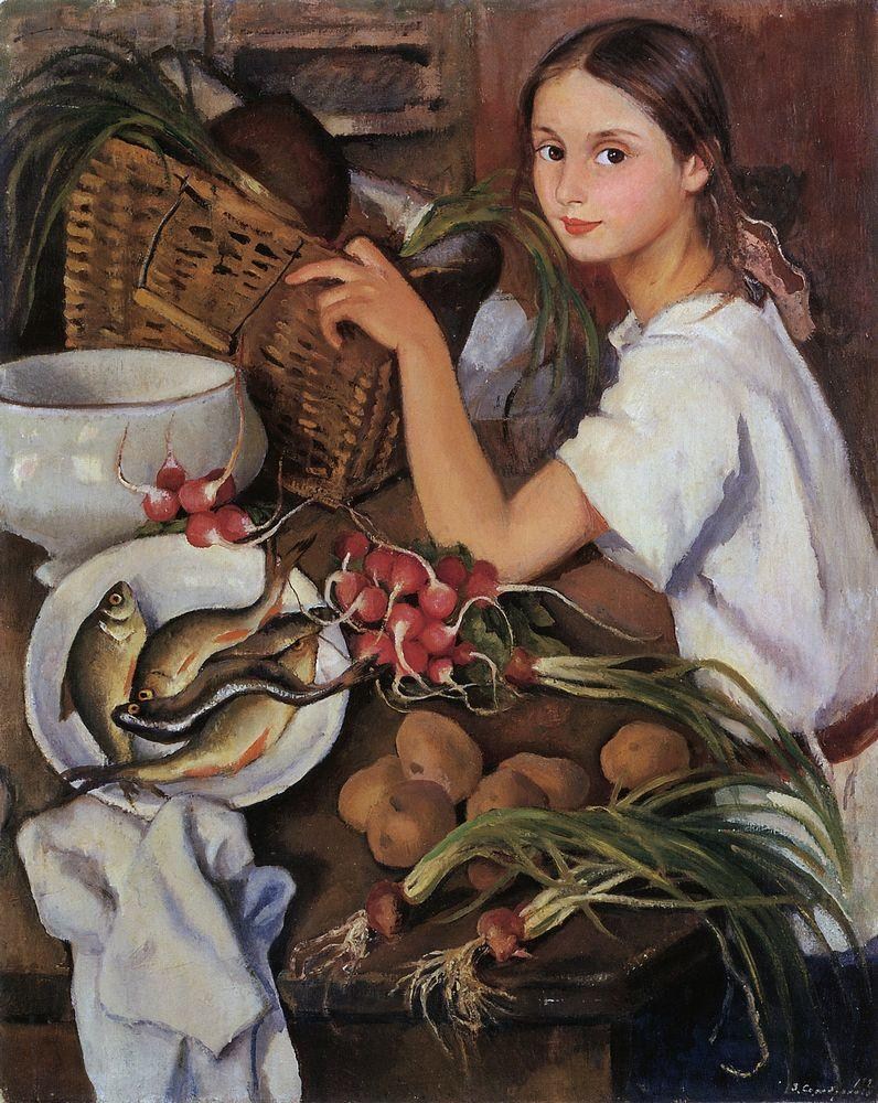 俄羅斯齊內(nèi)達(dá)·塞萊布里阿庫娃(Zinaida Serebriakova)油畫作品