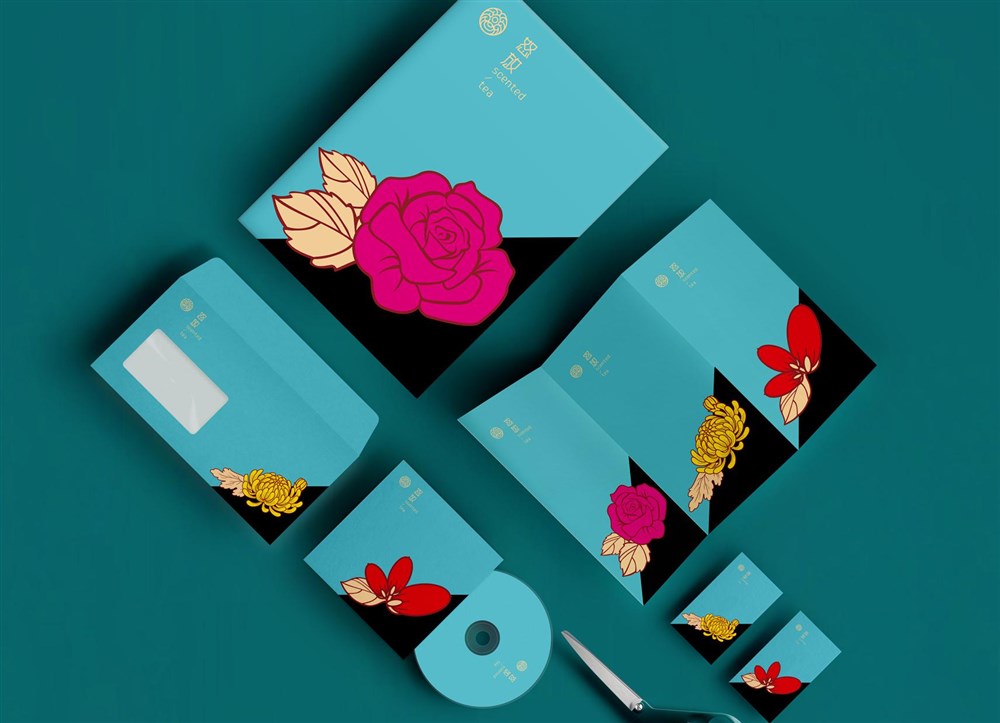 怒放花茶时尚系列包装设计-中国设计网