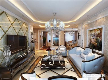 哈尔滨实创装饰打造玫瑰湾珑岸140平优雅欧式三居