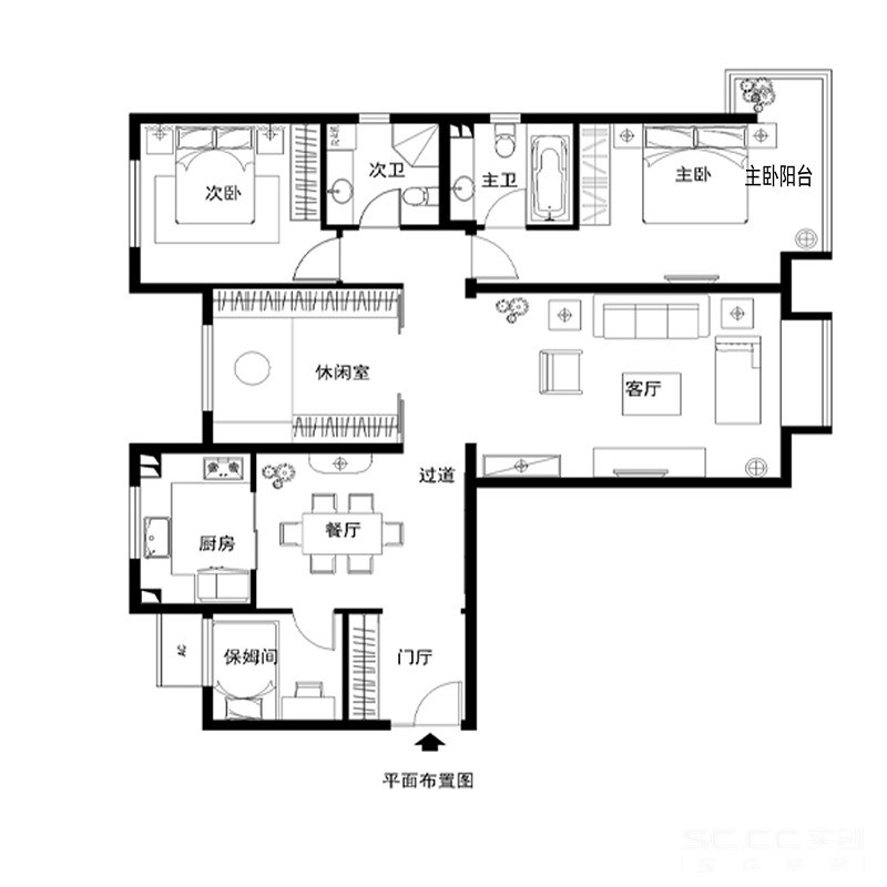 哈尔滨实创装饰打造玫瑰湾珑岸143平高贵新古典美家