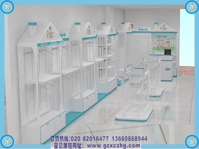 裝修母嬰店面烤漆展柜奶粉展柜