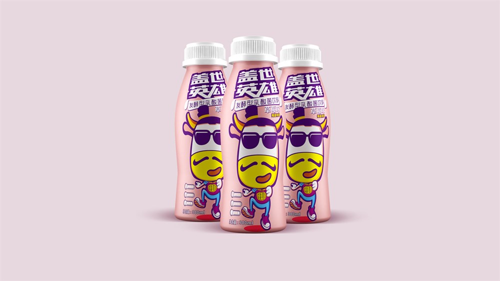 沐阳-盖世英雄牛奶包装设计
