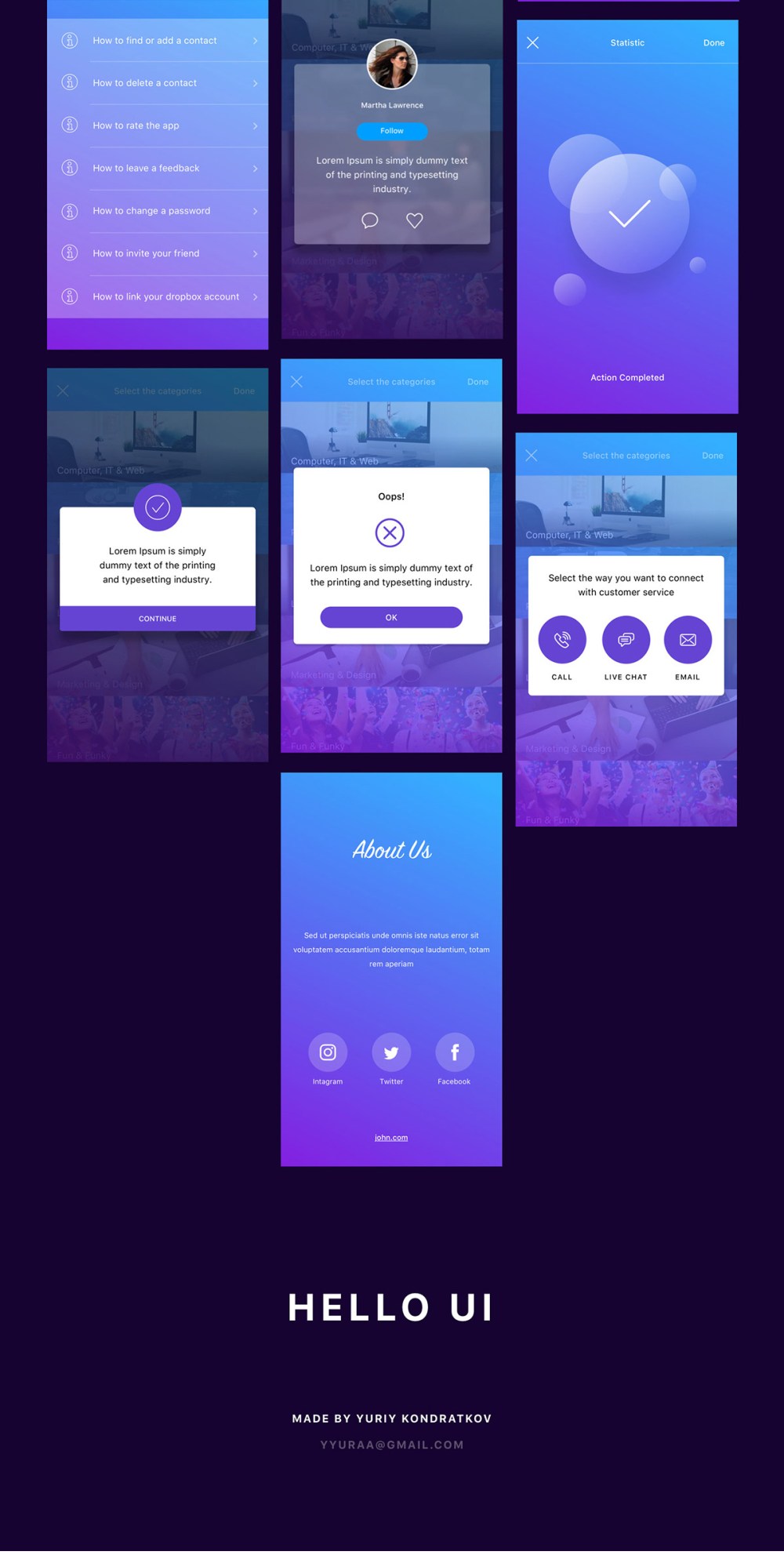 Hello UI Kit（sketch）下载