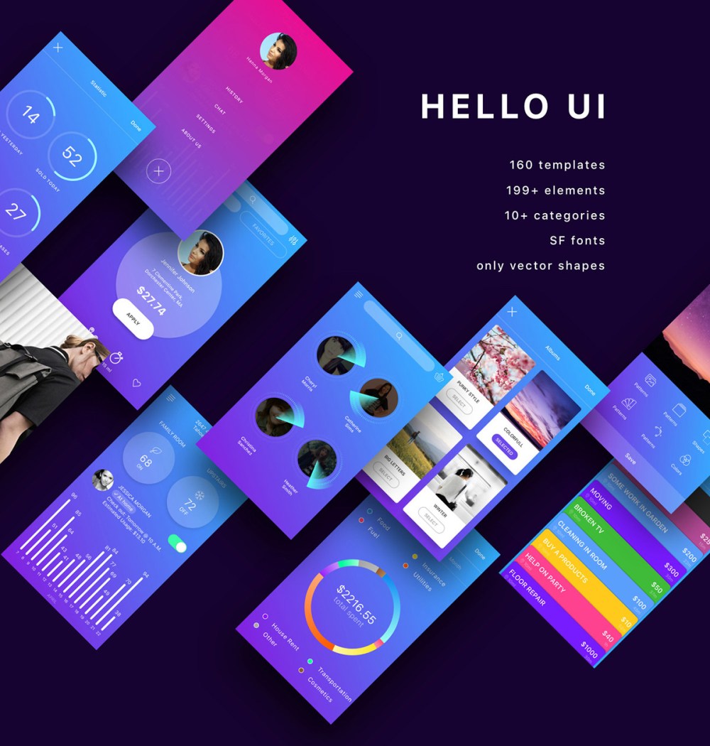 Hello UI Kit（sketch）下载