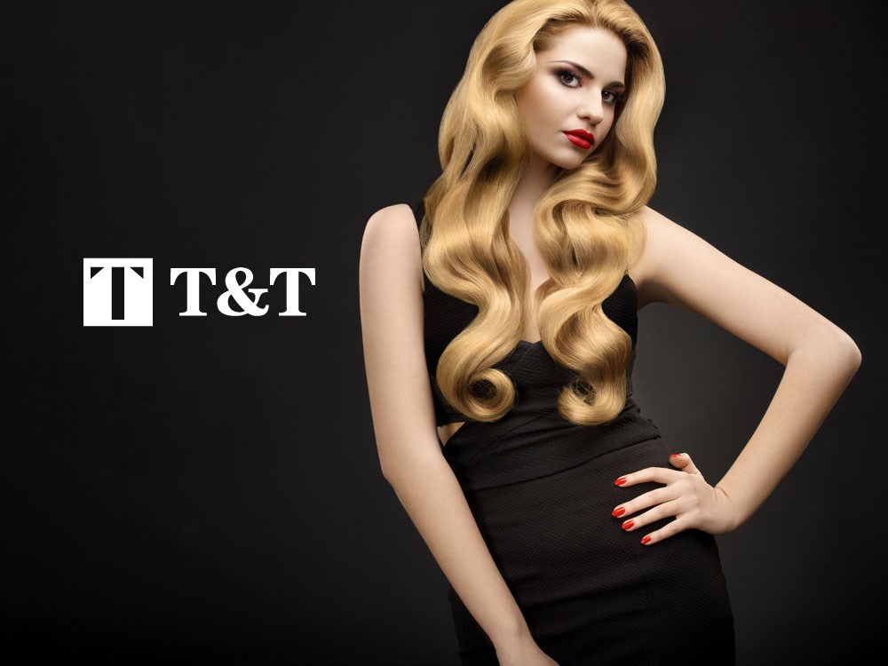 发型工作室logo设计—T&T