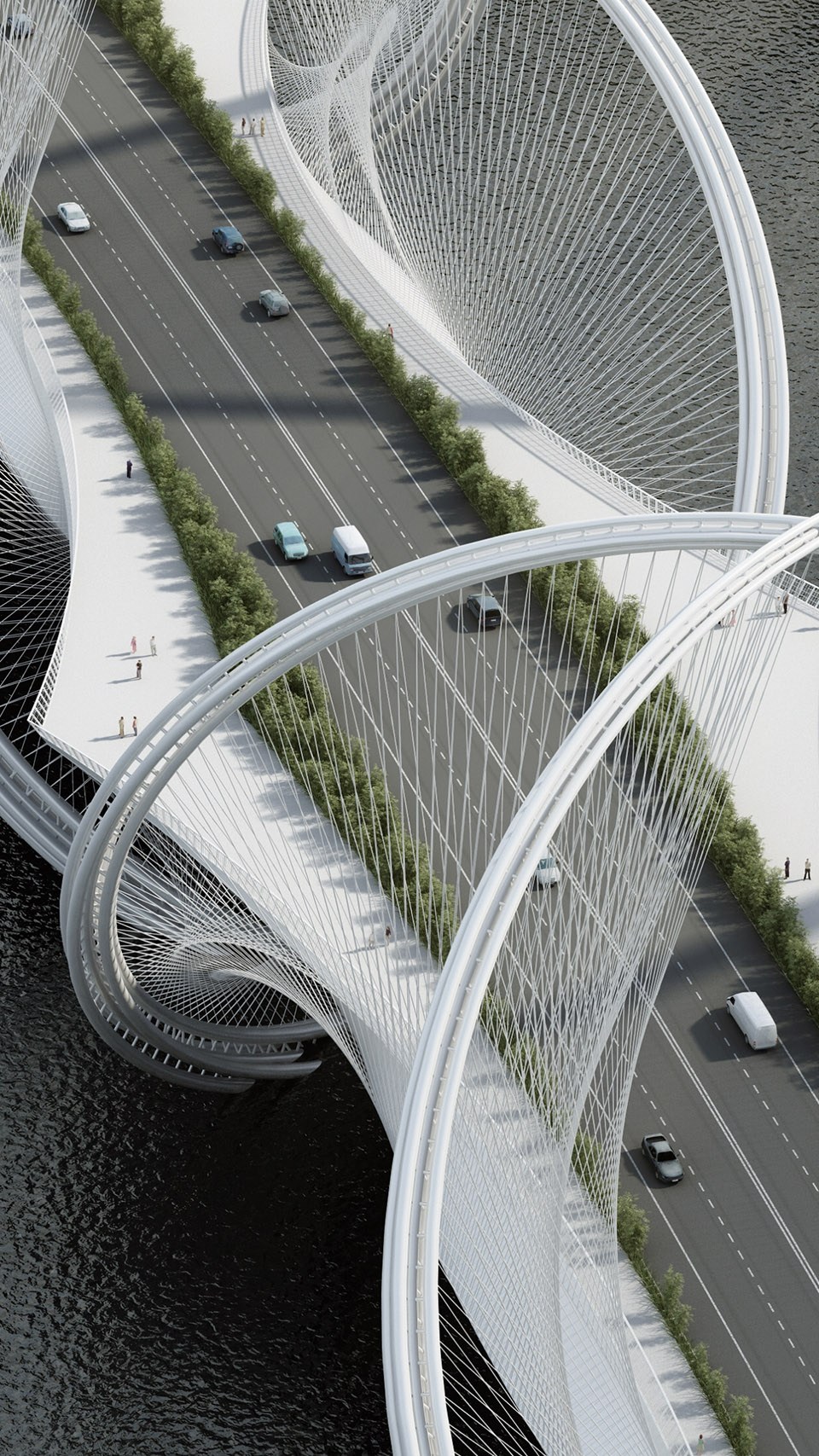 五环廊桥，penda的北京冬奥会景观桥设计