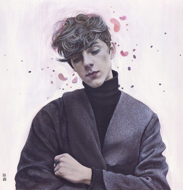 美国艺术家：Kaspian Shore（陆渊）肖像绘画