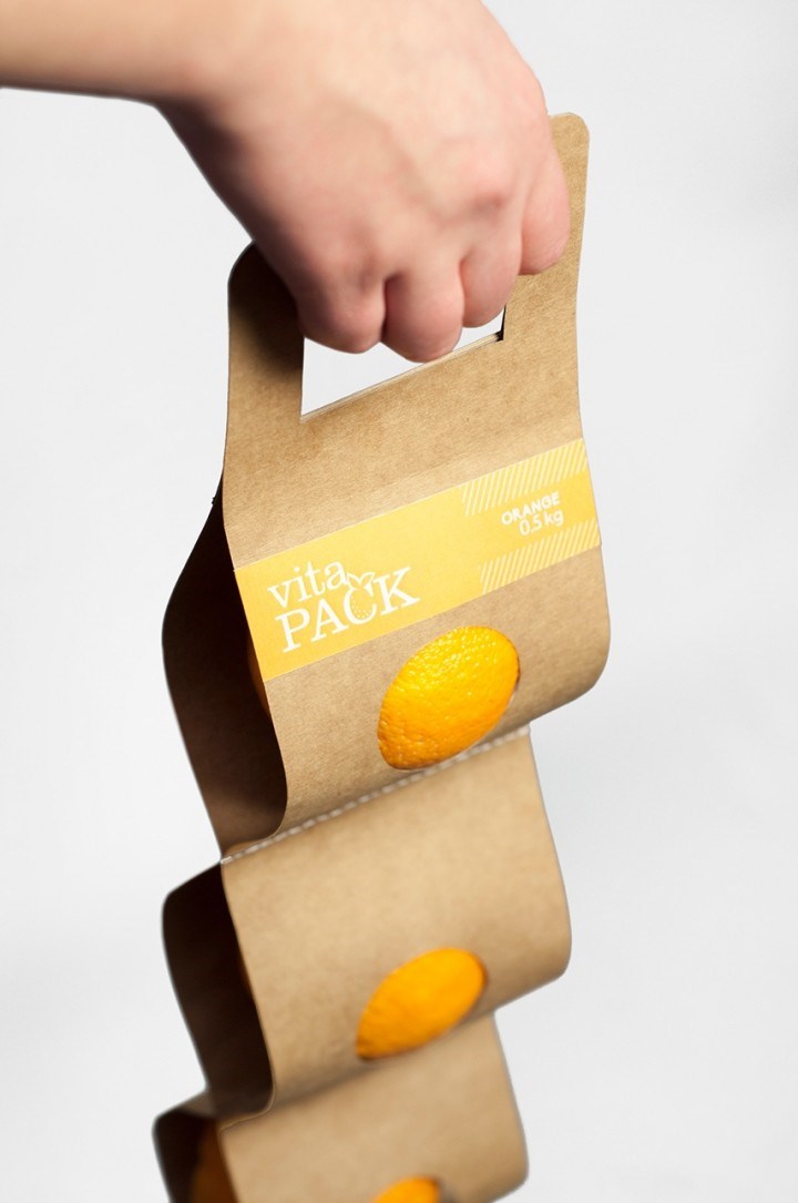 环保时尚的橘子便携包装