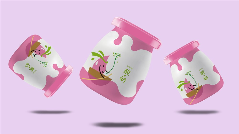 右岸左行系列包装是酸奶包装系列