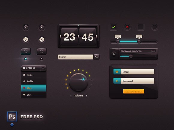iconfans獨家精品資源40套優(yōu)秀UI模板PSDs合集