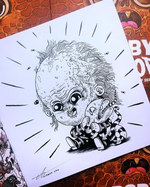 Alex Solis 系列作品「Baby Terrors」Ⅱ繪畫欣賞