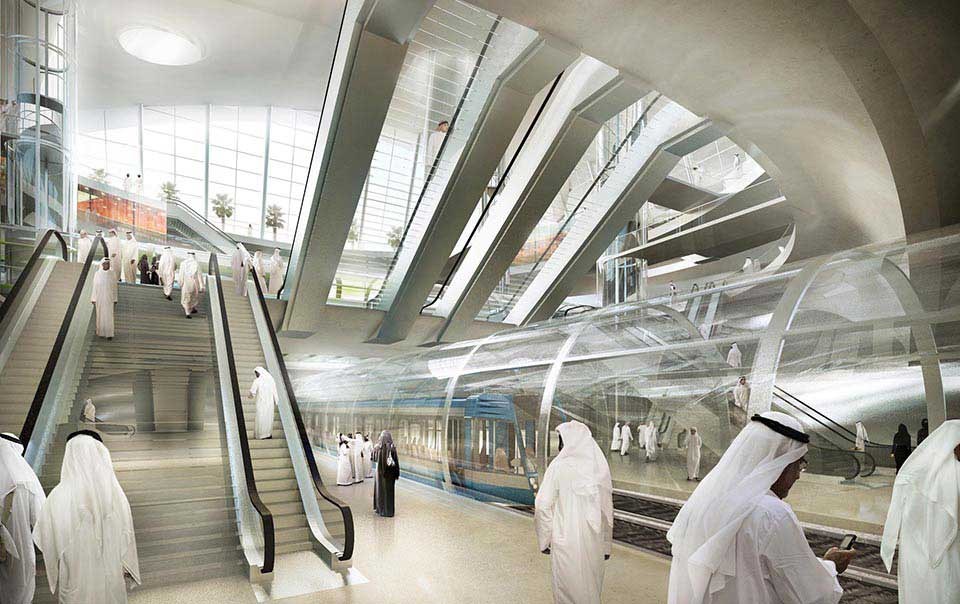 沙特阿拉伯王国首都奥拉亚地铁站
