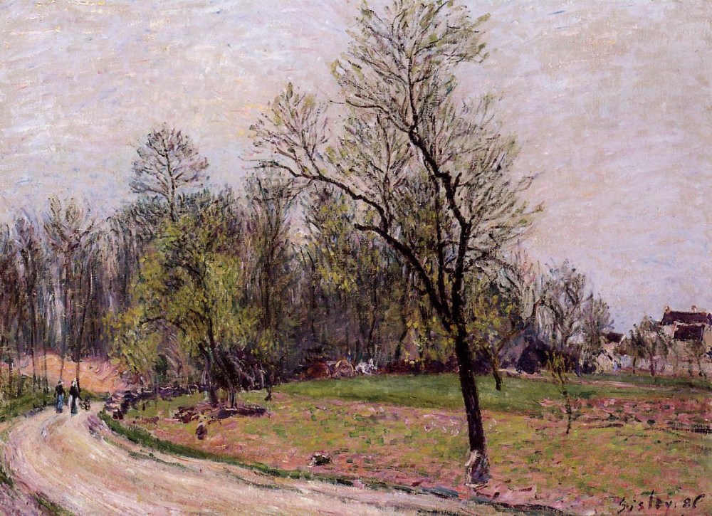 法國畫家阿爾弗萊德·西斯萊(Alfred Sisley)風(fēng)景油畫作品