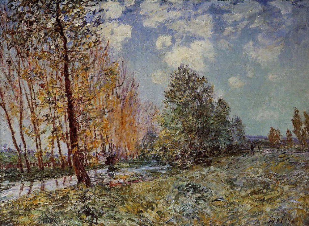 法國畫家阿爾弗萊德·西斯萊(Alfred Sisley)風(fēng)景油畫作品