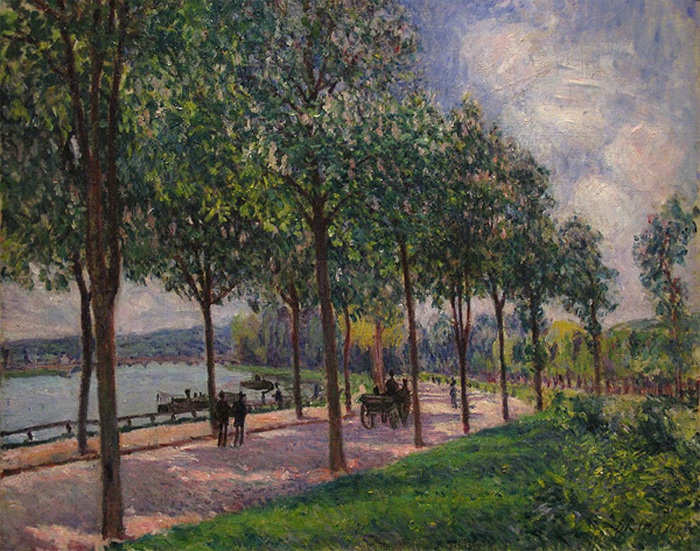 法國(guó)畫(huà)家阿爾弗萊德·西斯萊(Alfred Sisley)風(fēng)景油畫(huà)作品