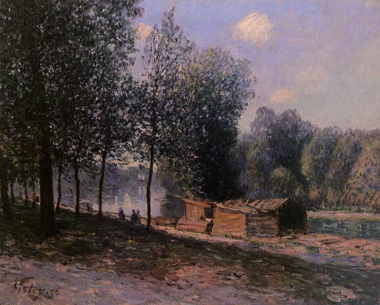 法國畫家阿爾弗萊德·西斯萊(Alfred Sisley)風(fēng)景油畫作品