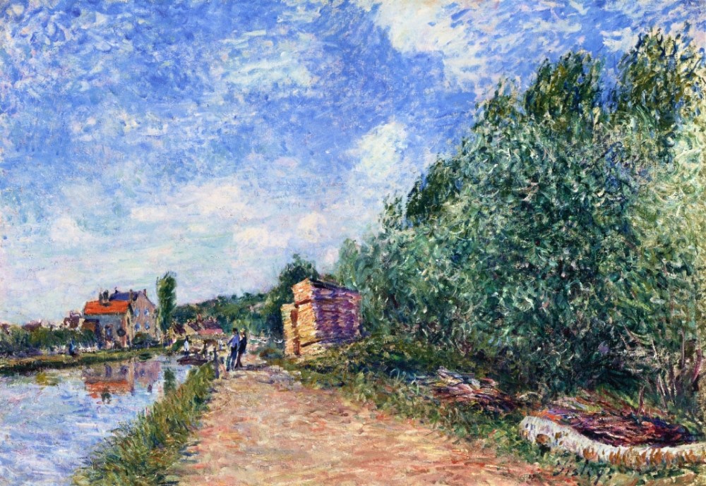 法國畫家阿爾弗萊德·西斯萊(Alfred Sisley)風(fēng)景油畫作品