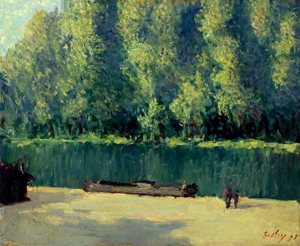 法國畫家阿爾弗萊德·西斯萊(Alfred Sisley)風景油畫作品