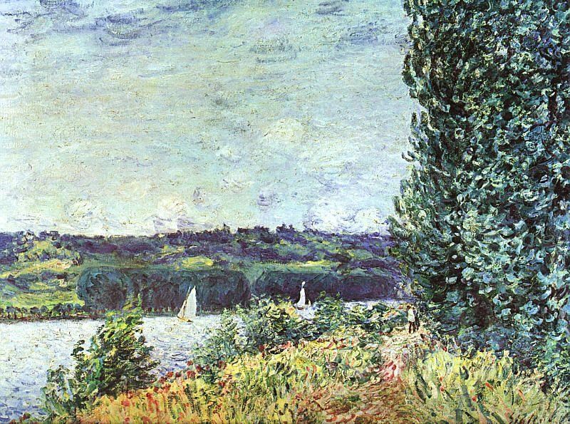 法國畫家阿爾弗萊德·西斯萊(Alfred Sisley)風景油畫作品