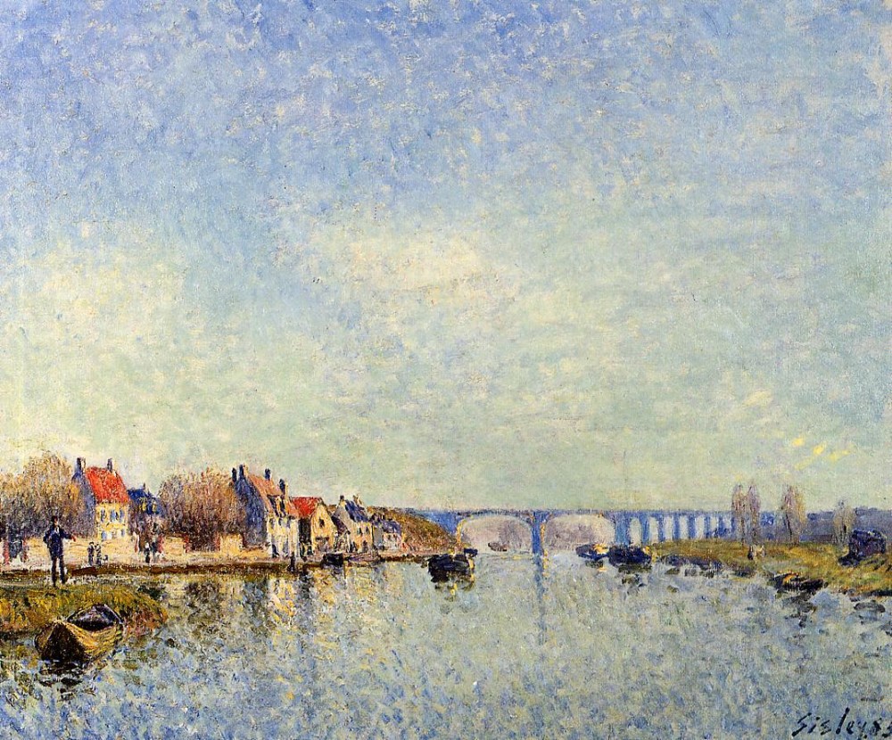 法國畫家阿爾弗萊德·西斯萊(Alfred Sisley)風(fēng)景油畫作品