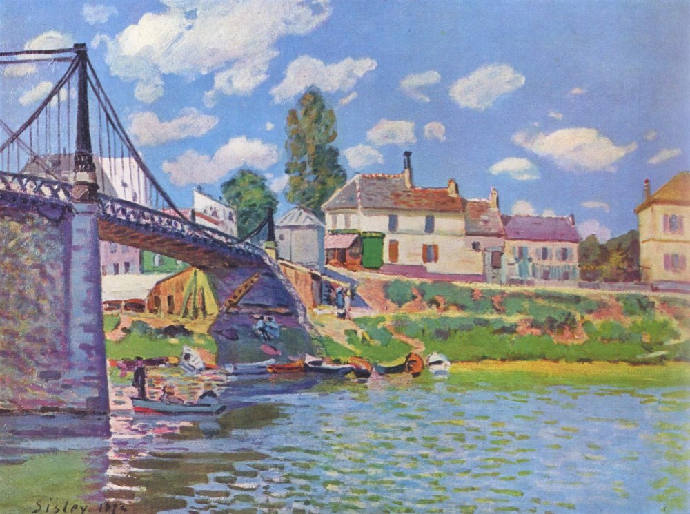 法國畫家阿爾弗萊德·西斯萊(Alfred Sisley)風景油畫作品