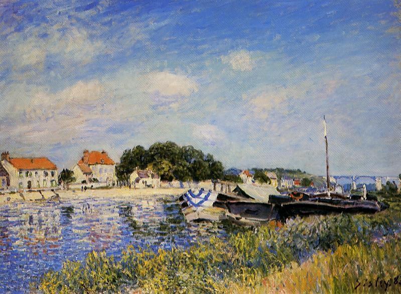 法國畫家阿爾弗萊德·西斯萊(Alfred Sisley)風(fēng)景油畫作品