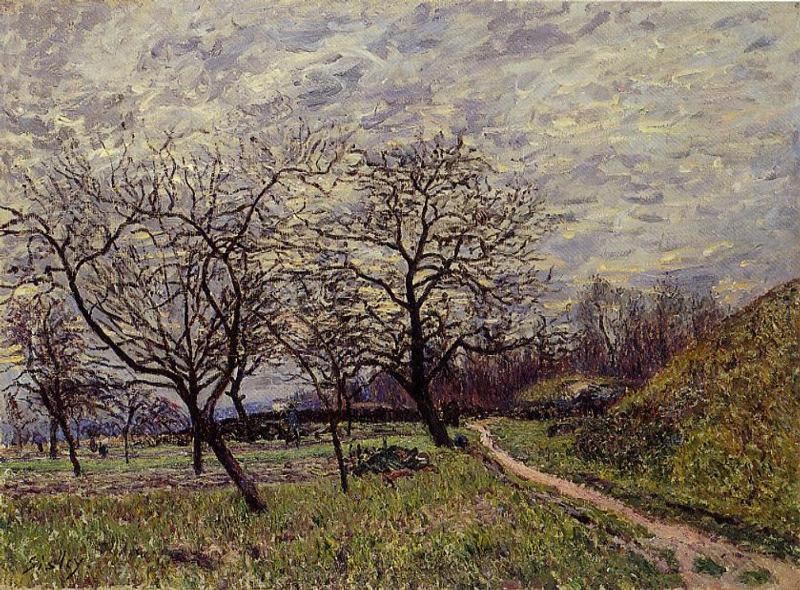 法國畫家阿爾弗萊德·西斯萊(Alfred Sisley)風(fēng)景油畫作品