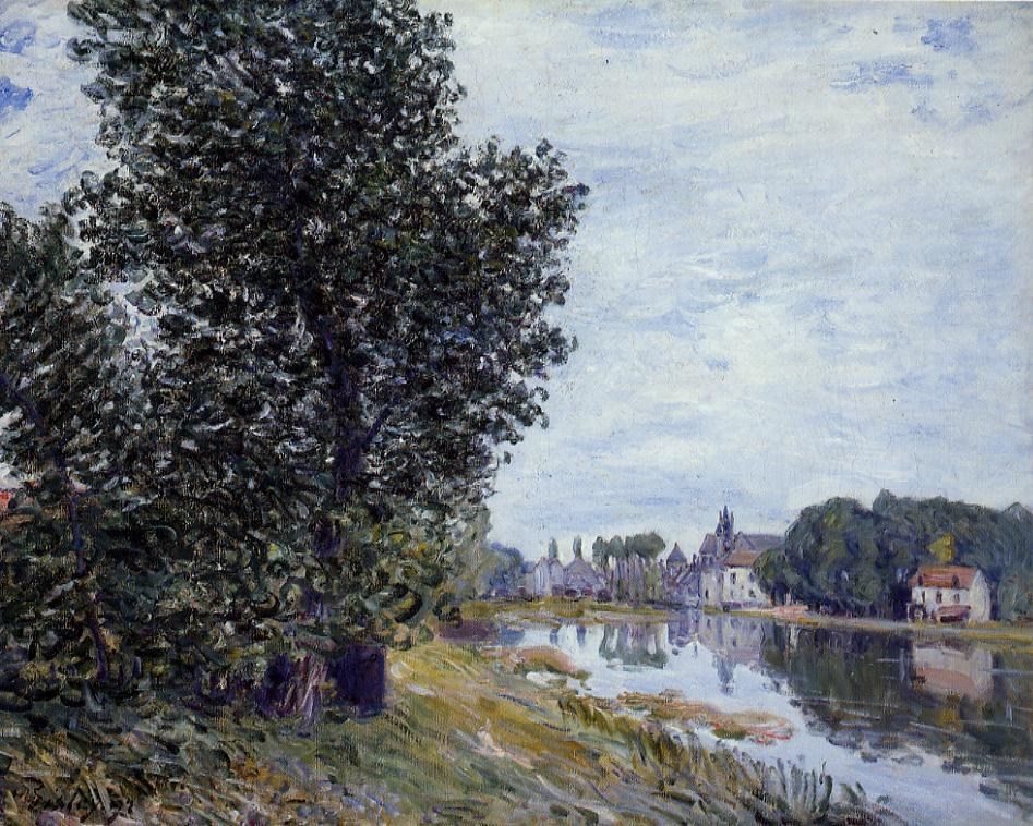 法國畫家阿爾弗萊德·西斯萊(Alfred Sisley)風(fēng)景油畫作品