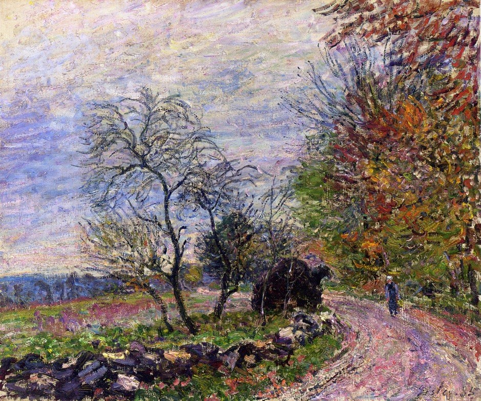 法國畫家阿爾弗萊德·西斯萊(Alfred Sisley)風(fēng)景油畫作品