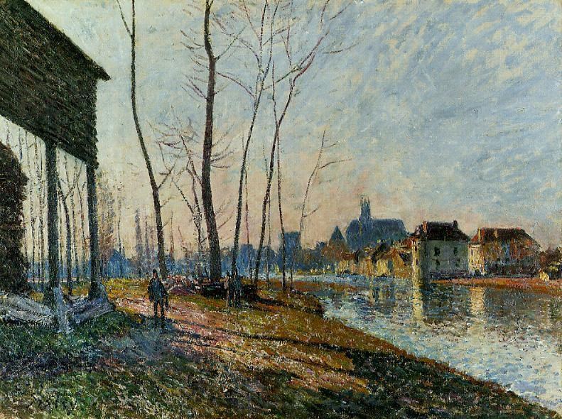 法國(guó)畫(huà)家阿爾弗萊德·西斯萊(Alfred Sisley)風(fēng)景油畫(huà)作品