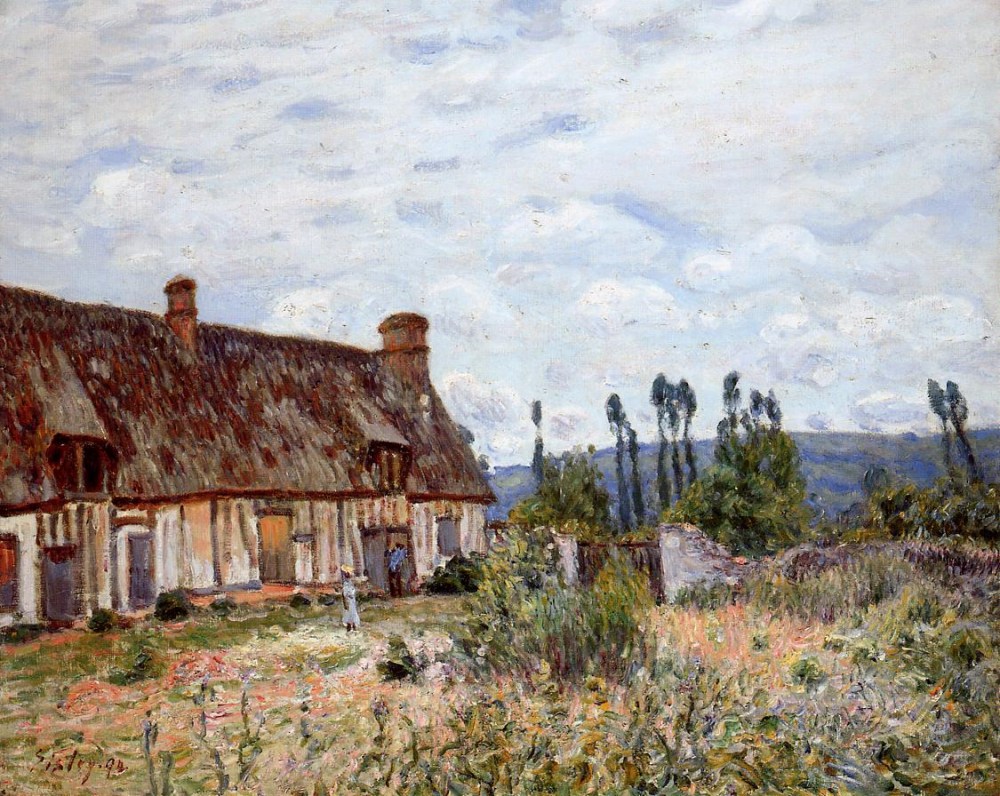 法國畫家阿爾弗萊德·西斯萊(Alfred Sisley)風(fēng)景油畫作品