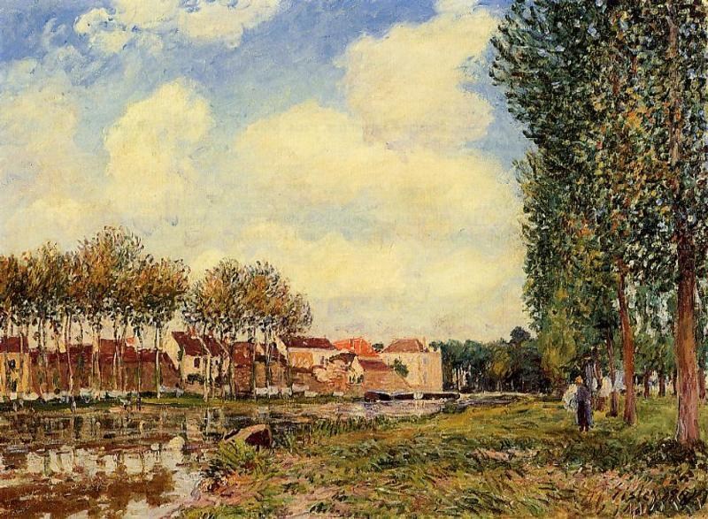 法國畫家阿爾弗萊德·西斯萊(Alfred Sisley)風(fēng)景油畫作品