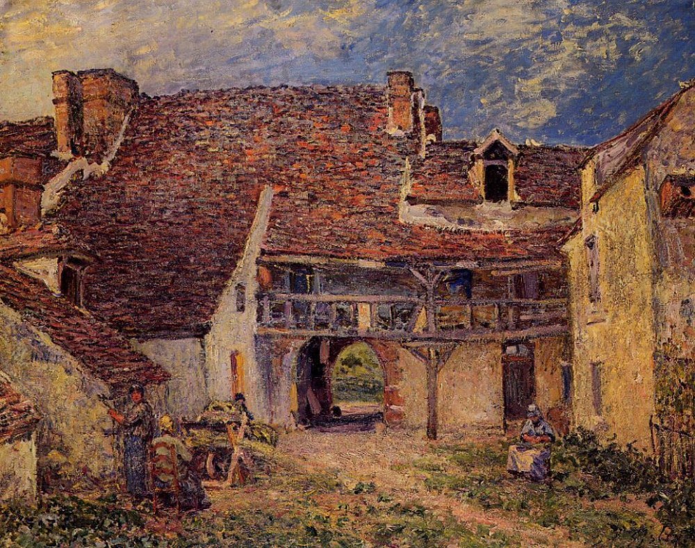 法國畫家阿爾弗萊德·西斯萊(Alfred Sisley)風(fēng)景油畫作品