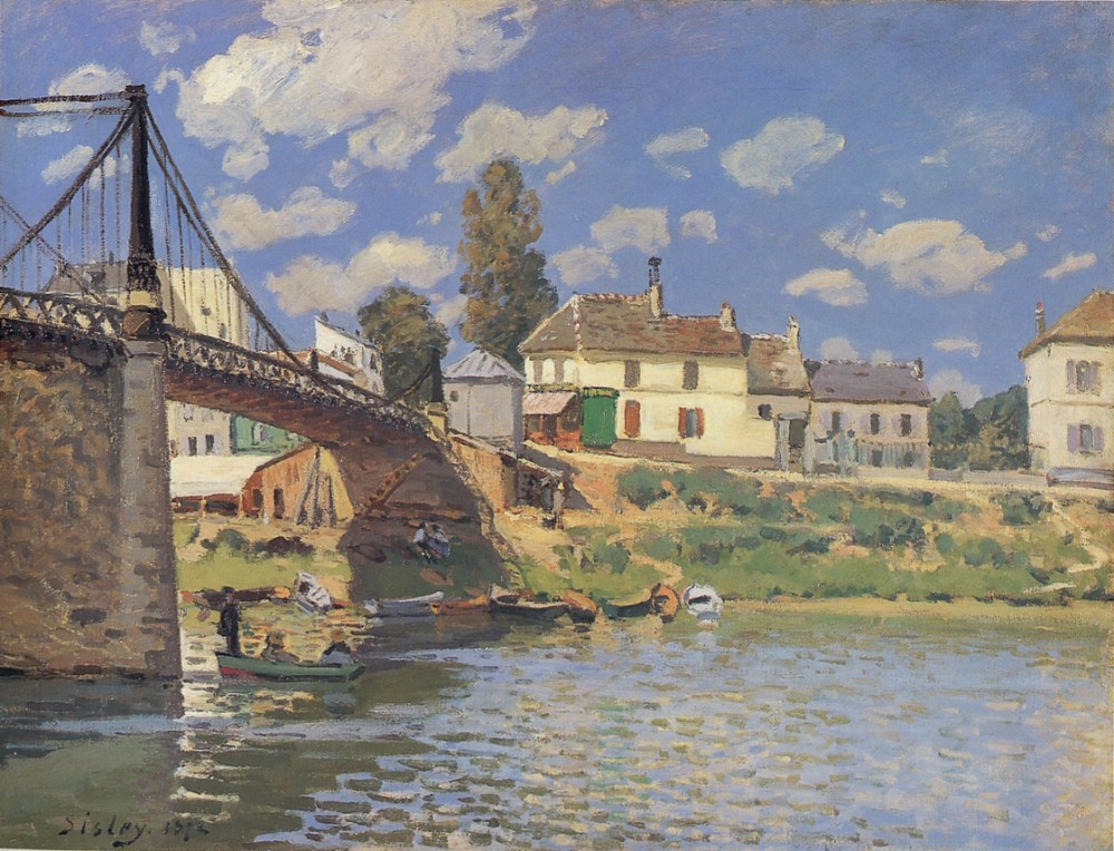 法國畫家阿爾弗萊德·西斯萊(Alfred Sisley)風景油畫作品