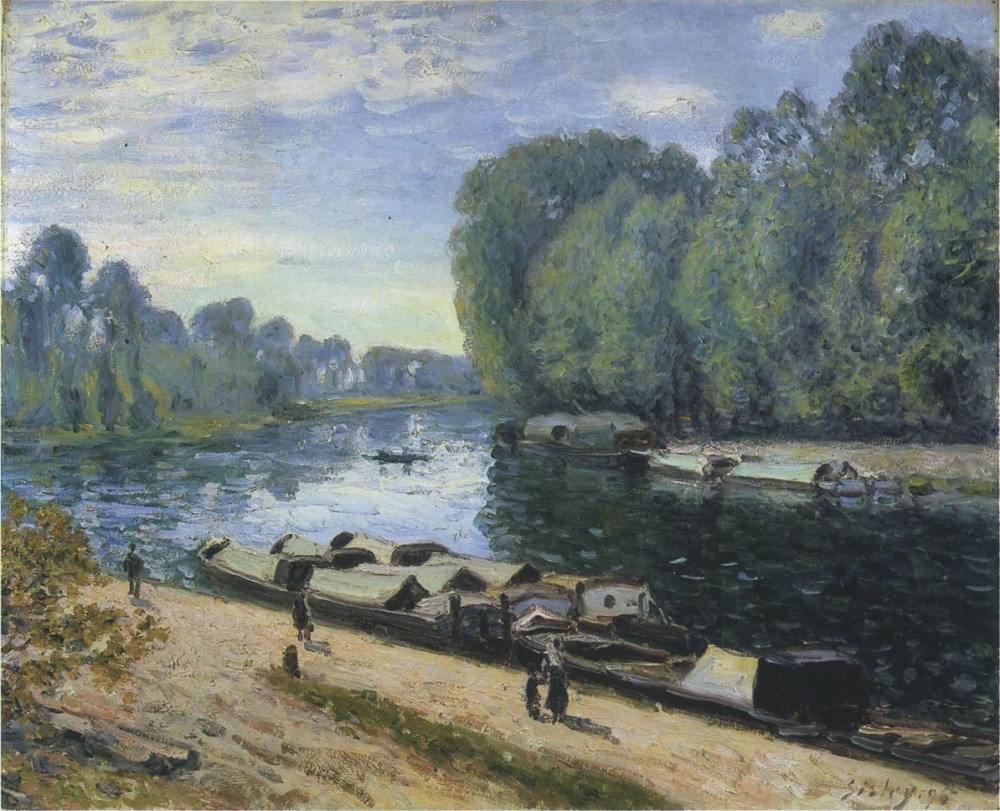 法國畫家阿爾弗萊德·西斯萊(Alfred Sisley)風(fēng)景油畫作品