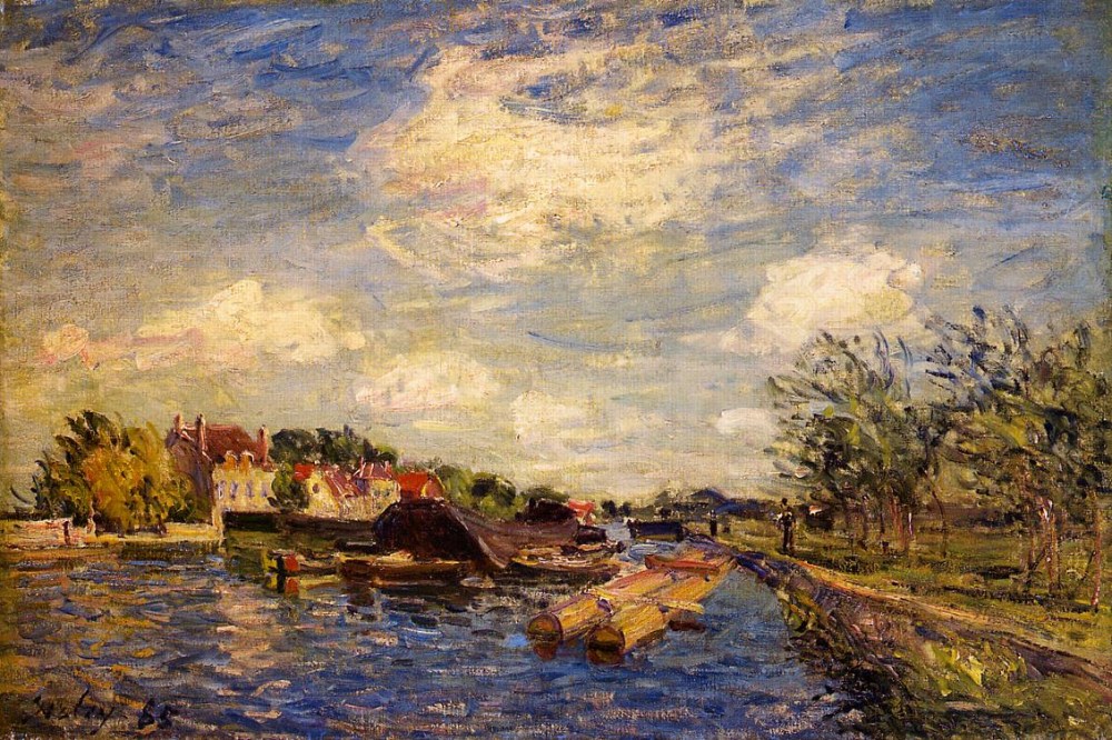 法國畫家阿爾弗萊德·西斯萊(Alfred Sisley)風景油畫作品