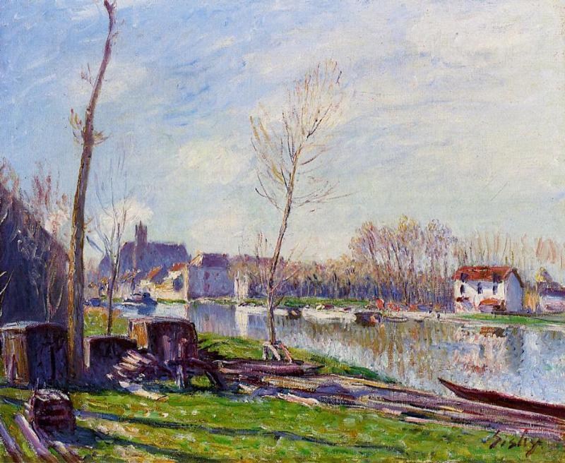 法國畫家阿爾弗萊德·西斯萊(Alfred Sisley)風(fēng)景油畫作品