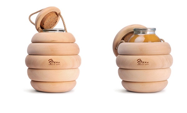 蜂蜜包装设计欣赏----把蜂巢搬进人们的生活中