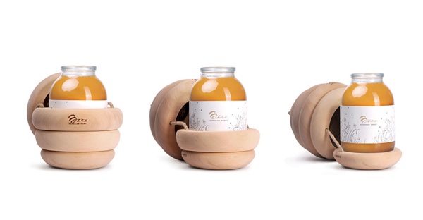 蜂蜜包装设计欣赏----把蜂巢搬进人们的生活中