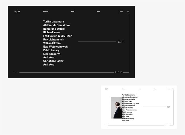 AgXXI畫廊網(wǎng)站UI/UX設(shè)計