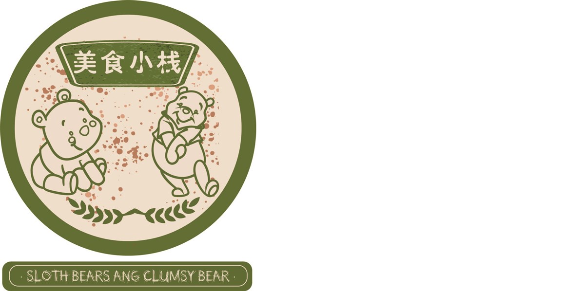 懒熊与笨熊logo设计，卡通形象设计