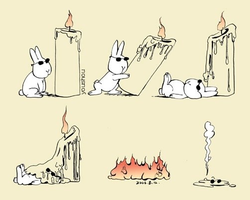 《找死的兔子》怪异搞笑插画作品