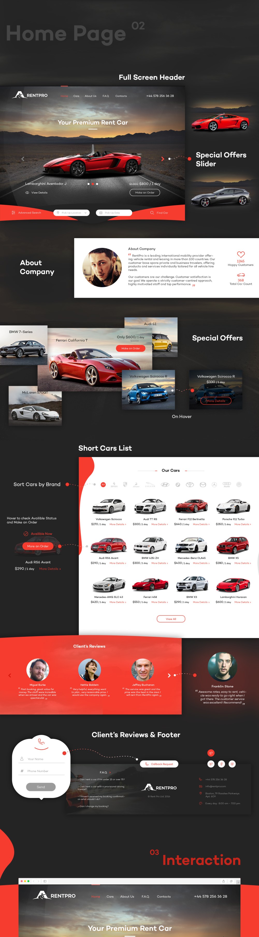  RentPro 汽车销售网站