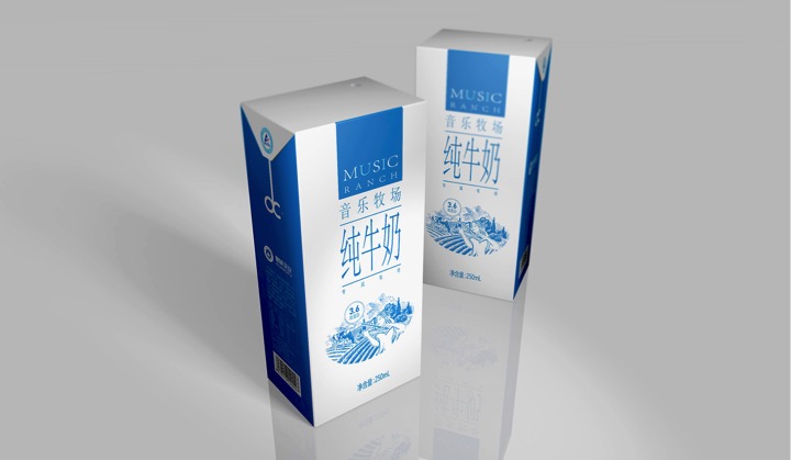 音乐牧场高端纯牛奶包装设计,北京牛奶包装设计,北京纯奶包装设计,牛奶包装设计