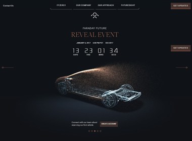 黑色汽车类网站设计